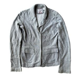 Triple Five Soul Jacket Blazer Grey Embroidered Casual Dance Teens Womens READ